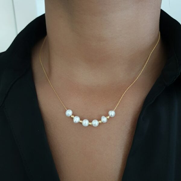 Saturn Pearl Necklace