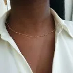 Gold Mini Ball Necklace - Image 2