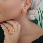 Cute Web Earring & Ring Set - Image 2