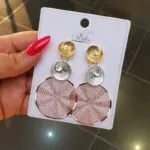3Tone Spiral Shell Earrings - Image 2