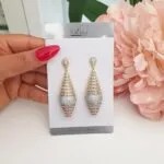 3Tone Bas Bling Earrings - Image 2