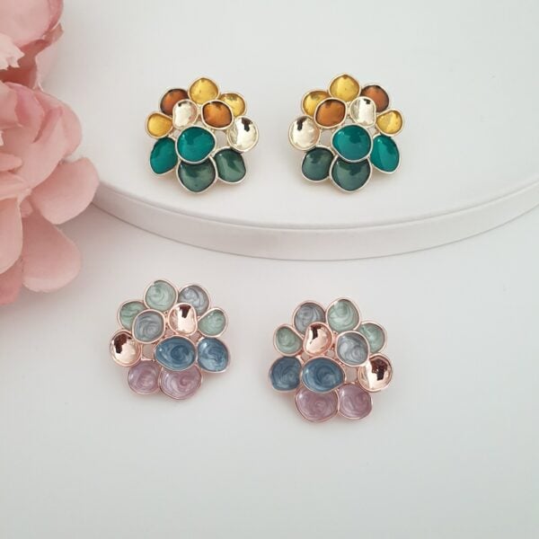 Multi Emerald Earrings