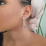 Cube Drop Flora Earrings - Image 3