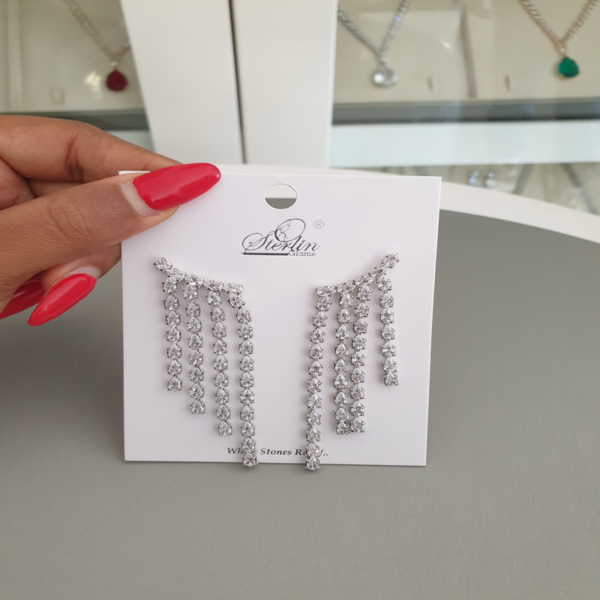 Stone Tassle Earrings