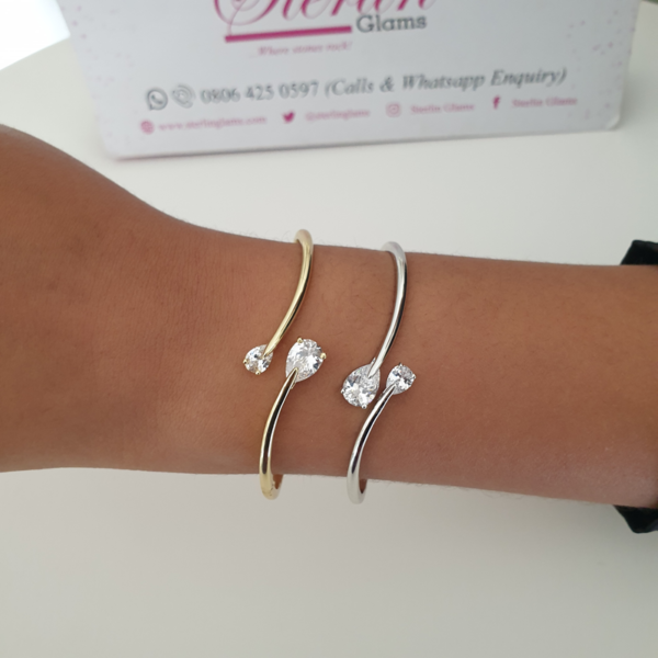 Stone Wand Open Bangle