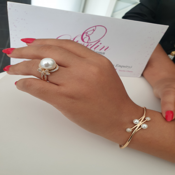 Bow And Pearl Ring