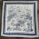 Blue Solitude 100% Silk Scarf - Image 2