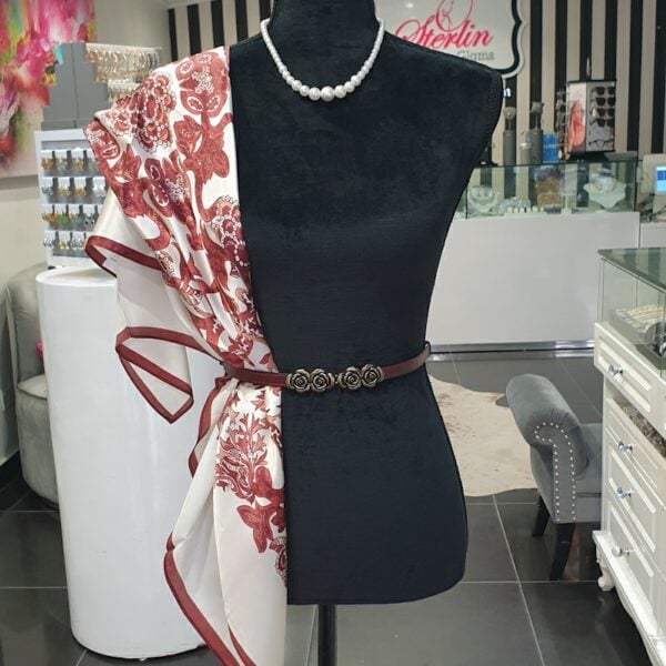 Floral Ornate Non-Silk Scarf