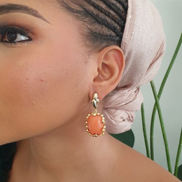 Coral Gild Earrings