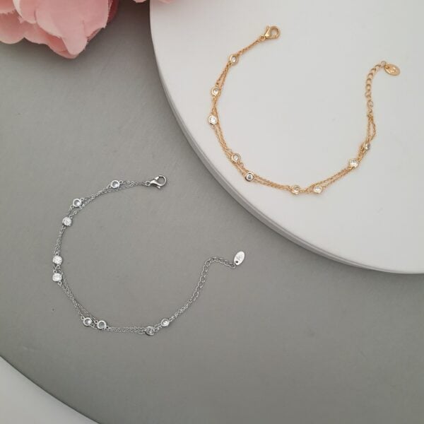 Double Line Stone Bracelet