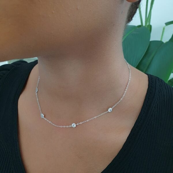 Silver Stone Necklace