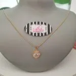 Golden Quartrefoil Inlay Necklace