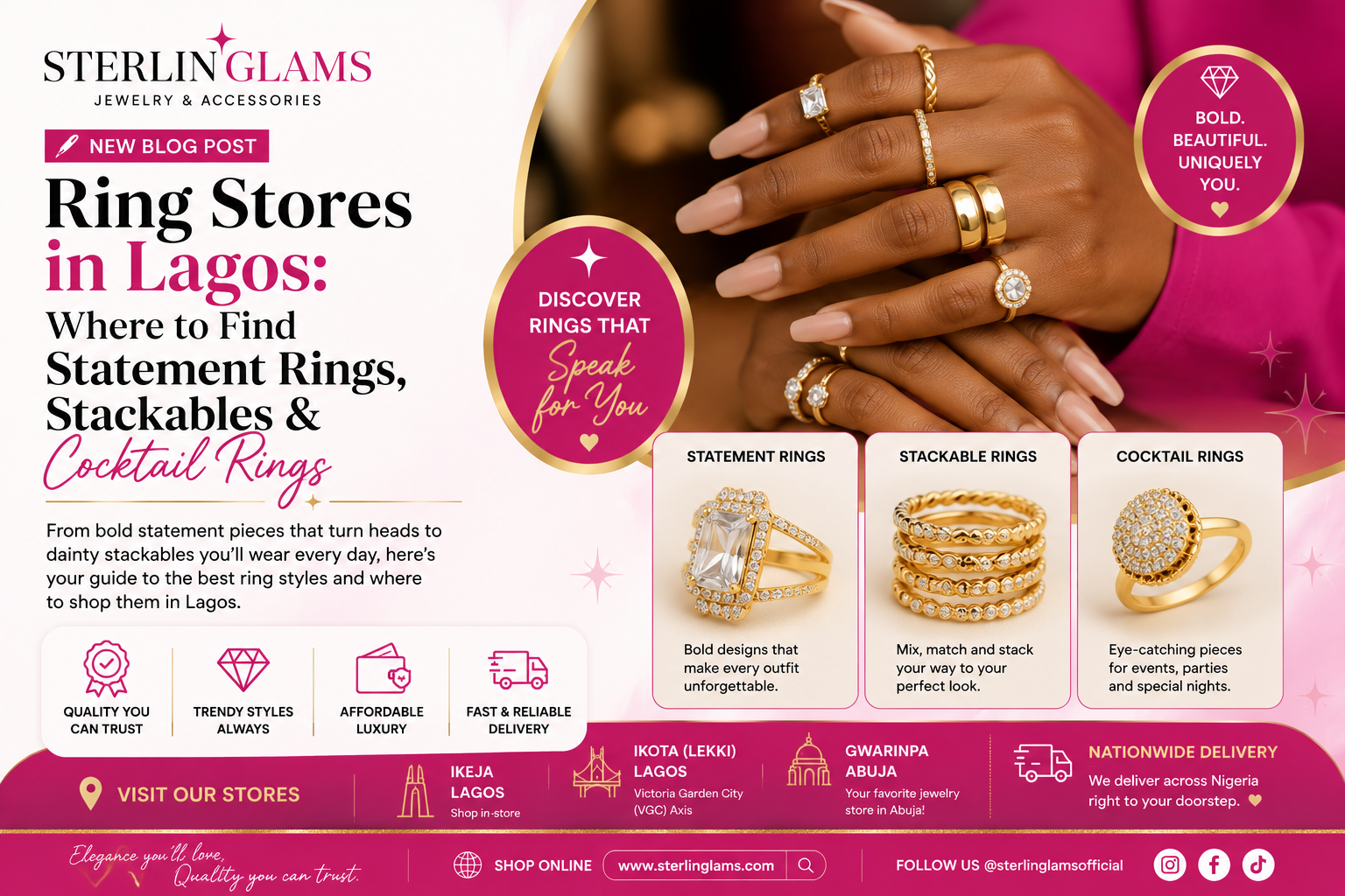 Ring Stores in Lagos: Where to Find Statement Rings, Stackables & Cocktail Rings
