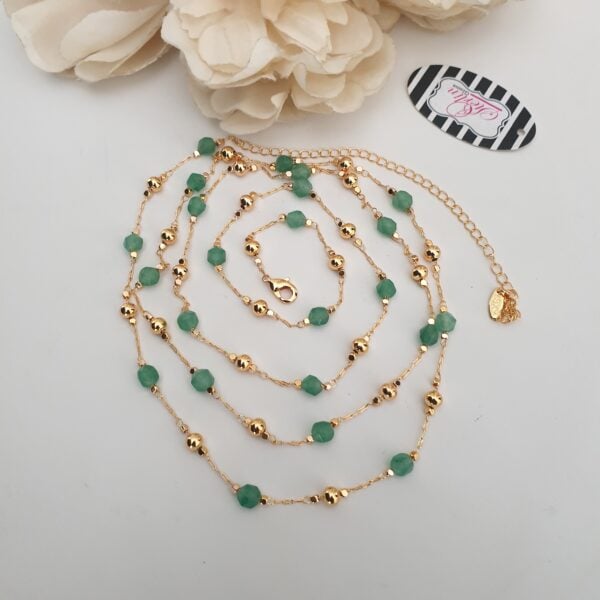 Green Beaded Waist Chain