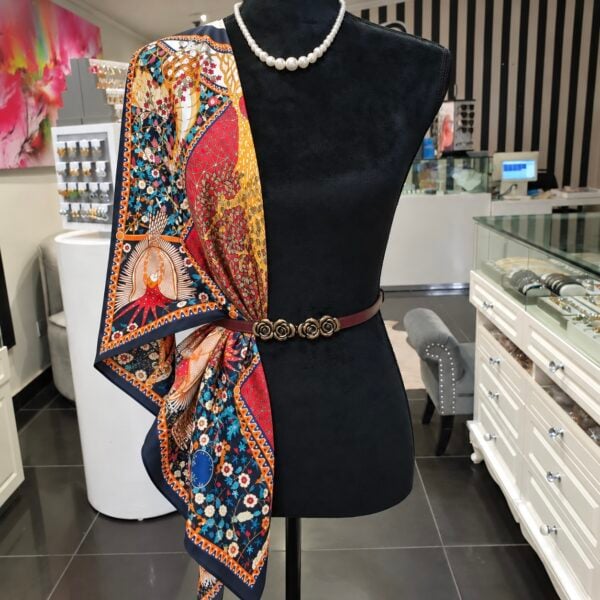 Non Silk Multicolor Vintage Paisley Scarf
